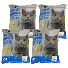 SAKE 粗球礦砂, 10L, 含消臭/抗菌成分, 檸檬香, 6kg, 4包