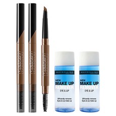 메이블린 NEW 패션 울트라 플러피 아이브로우 0.2g + 아이 앤 립 리무버 20ml 세트, 브라운(브로우), 2세트