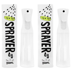 SSIZZO 壓縮細霧噴霧瓶 300ml, 2個, 白色