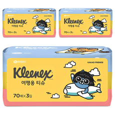 Kleenex 舒潔 Kakao Friends 旅行用面紙, 9個, 70張