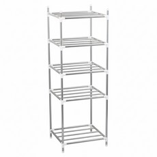 德利生活 加高不鏽鋼置物架, 不銹鋼, 112 x 35 x 42cm, 5層