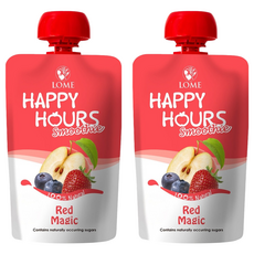 HAPPY HOURS 生機纖果飲 蘋果 + 藍莓 + 草莓, 100g, 2入