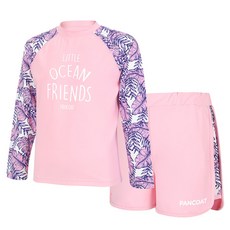 팬콧 주니어 야자수 프린팅 래쉬가드 셋업 PMRG-31103