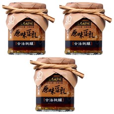 元歲本舖 原味豆乳, 古法釀製, 無防腐劑, 無人工色素, 非基改原料, 素食可食, 220g, 3罐