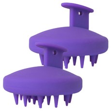 스위스녹스 두피 지압 마사지 실리콘 샴푸 브러쉬, 2개, 퍼플