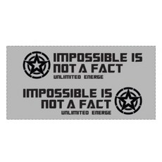 Crecos Impossible 字母汽車貼紙, 黑色, 1個