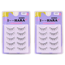 IHara Petit Up 假睫毛 5對組 V01, 黑色, 2個