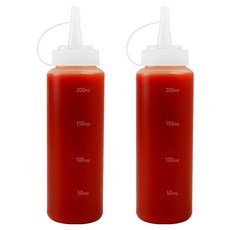 리빙메이커 BPA FREE 잘라쓰는 입구 넓은 식품용기 말랑타입 소스통, 200ml, 2개