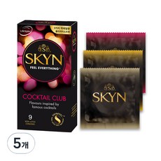 SKYN 라이프스타일 스킨 칵테일클럽 콘돔, 9개입, 5개