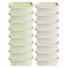 이지앤프리 파스텔 보관용기 750ml 세트, 2세트, 옐로우그린 4p + 아이보리 4p