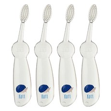 B&B 3階段兒童牙刷, 1入, 4個, 透明