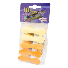 Laguelle 彩色曬衣夾 10入 聚丙烯材質 熱塑性彈性膠, 黃色, 1組