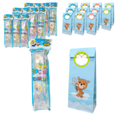 Pororo 淘氣小企鵝 牙刷牙膏組4p+禮品包裝包4p, 3組