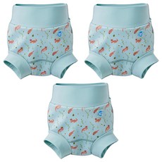 Splash About Happy Nappy 3D加強版 游泳尿布褲 頑皮水獺, L, 3件