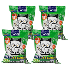 LION 獅王 除臭貓砂 紙貓砂, 綠茶, 7L, 4包