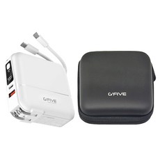G'FIVE 基伍 勁量多合一行動電源 15000mAh 含收納袋 + 硬盒收納包, 白色, GP-W10P