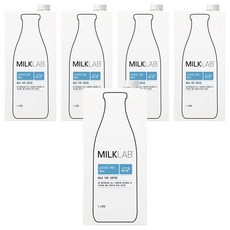 MILKLAB 無乳糖牛奶 100%澳洲純淨乳源, 1L, 5瓶