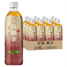 波蜜 靠茶 烏龍茶, 580ml, 24瓶