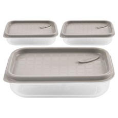 실리만 국내생산 하모니 냉동용기 직사각 390ml (1P) 코코아그레이 1개, 3개, 단품