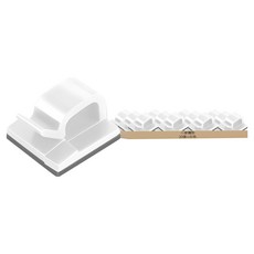 小麥購物 線材固定器 E063 方形, 20個, 白色