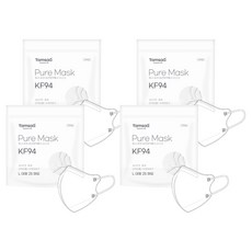탐사 퓨어 KF94 새부리형 보건마스크 대형 지퍼백, 25개입, 4개, 화이트