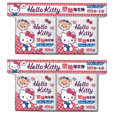 Hello Kitty 凱蒂貓 塑軸棉花棒, 12包, 100支