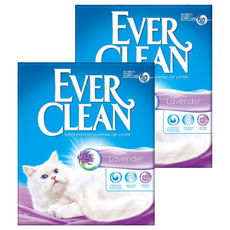 EVER CLEAN 藍鑽 結塊貓砂，活性碳除臭配方，低塵配方，超強凝結力，方便清理並散發淡雅香氣, 薰衣草, 10L, 2盒