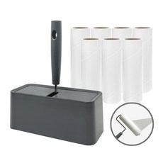 PIM System 斜切式除塵滾筒 主體 + 7入補充包 + 簡易支架組, 1套