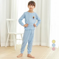 LollyTree 兒童30支單面九分麵包印花居家服上下套裝