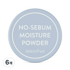 이니스프리 노세범 모이스처 파우더 5g, 혼합색상, 6개