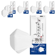 황사 미세먼지 국대마스크 대형 KF94, 5개입, 6개, 흰색