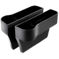 Saenghwalgongsik 空間擴展車用側邊置物袋 駕駛座 + 副駕駛座套組, 黑色, 1套