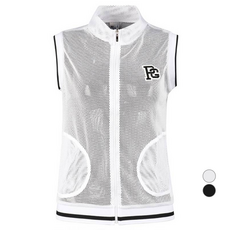 luxgolf 女款全拉鍊網眼背心 JB4S506W