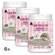 구딘 소동물 화장실모래 베이비파우더향, 1.5L, 6개