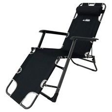 밴프 리클라이너 캠핑 체어, 블랙, 1개