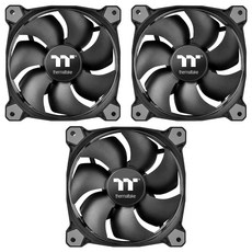 thermaltake 曜越 12 LED RGB水冷排風扇主機版連動 Set 3個 Sync版, 7片高風壓扇葉設計, 防震安裝系統, 長效壽命, 單一商品, 單一顏色, 1組