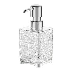 冰川紋方形起泡瓶 300ml, 1個, 透銀色