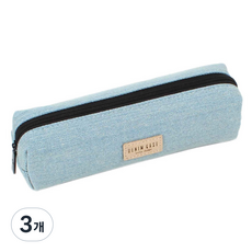 TOCTOC 4500 摩登丹寧筆袋, 淺藍牛仔 (淺藍), 3個