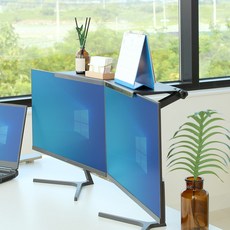 모나코올리브 TV 모니터 공간활용 상단 선반, 블랙, 10개