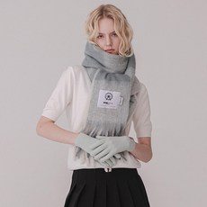 MICHIKOLONDON 棋盤格圍巾禮盒組 + 購物袋