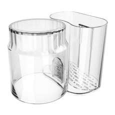 壁掛式牙刷架 + 刷牙杯 Y764, 透白色, 2組