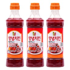 첫맛 양념치킨 매운맛소스, 440g, 3개