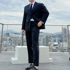 파이브라지 남성용 빅사이즈 오버핏 사계절 스탠다드 정장 세트
