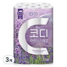 CODI 3層薰衣草特別版捲筒衛生紙, 30m, 30捲, 3個