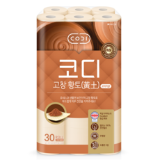 CODI Original黃土自然紙漿3層捲筒衛生紙, 25m, 30捲, 1袋