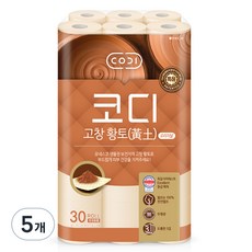 CODI Original黃土自然紙漿3層捲筒衛生紙, 25m, 30捲, 5袋