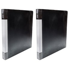 Lan CHYn 連勤牌文具 PP馬卡色系3孔3/4"圓型夾, 黑色, 2本