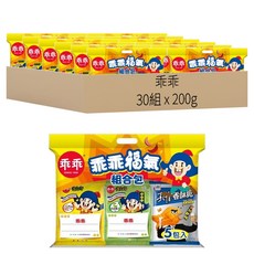 乖乖 福氣租合包 200g, 30組, 奶油椰子乖乖 (1包) + 五香乖乖 (1包) + 蝦乖乖 (1包) + 煉乳玉米脆果 (1包) + 孔雀香酥脆 (1包)