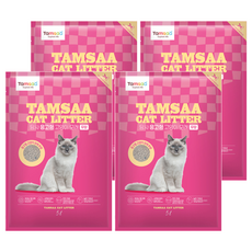 Tamsaa 凝結型貓砂 5L, 無香, 4包