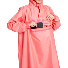 PIOGGIA 義式輕量套頭雨衣, 茱萸紅, 4XL